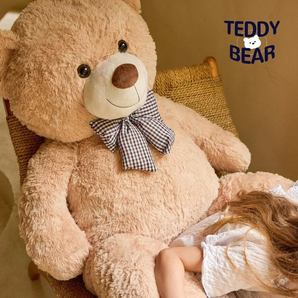 47 inch Big Giant Teddy Bear Stuffed Animals, Light Brown Soft Plush Life